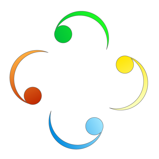 模様｜デザイン要素｜緑｜黄色｜青グラデーション｜赤色｜丸 - 挿絵 / クリップアート / 無料 / 家電 / 乗り物 / 動物 / 家具 / イラスト / ダウンロード