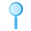 虫眼鏡｜拡大鏡｜虫めがね｜レンズ｜文房具｜拡大する｜青グラデーション - クリップアート｜イラスト｜フリー素材