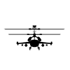 Attack helicopter ｜ Combat helicopter ｜ Helicopter ｜ Weapon --Icon ｜ Illustration ｜ Free material ｜ Transparent background