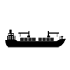 Trade ship ｜ Foreign ship ｜ Luggage ｜ Transportation --Icon ｜ Illustration ｜ Free material ｜ Transparent background