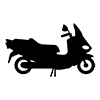 Bike ｜ Moped-Icon ｜ Illustration ｜ Free material ｜ Transparent background