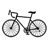 Bicycle ｜ Cycling --Icon ｜ Illustration ｜ Free material ｜ Transparent background