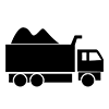 Dump truck ｜ Heavy equipment ｜ Construction site --Icon ｜ Illustration ｜ Free material ｜ Transparent background