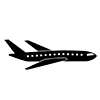 Airplane ｜ Passenger plane ――Icon ｜ Illustration ｜ Free material ｜ Transparent background