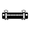 Train ｜ Vehicle-Icon ｜ Illustration ｜ Free material ｜ Transparent background