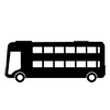 Sightseeing Bus ｜ Two-story-Icon ｜ Illustration ｜ Free Material ｜ Transparent Background