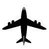 Jet plane ｜ Passenger plane ――Icon ｜ Illustration ｜ Free material ｜ Transparent background