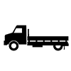 Truck ｜ Loading platform ｜ Icon ｜ Illustration ｜ Free material ｜ Transparent background