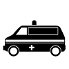 Ambulance --Icon ｜ Illustration ｜ Free material ｜ Transparent background