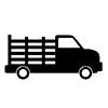 Truck ｜ Loading platform ｜ Icon ｜ Illustration ｜ Free material ｜ Transparent background