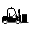Forklift --Icon ｜ Illustration ｜ Free material ｜ Transparent background