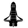 Space Shuttle ｜ Spacecraft ｜ Icon ｜ Illustration ｜ Free Material ｜ Transparent Background