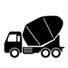 Concrete mixer truck --Icon ｜ Illustration ｜ Free material ｜ Transparent background