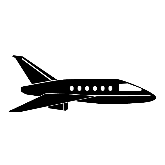 小型｜ジェット機 - クリップアート / イラスト / 無料 / アイコン / シンボル / シルエット/マーク / 背景透明