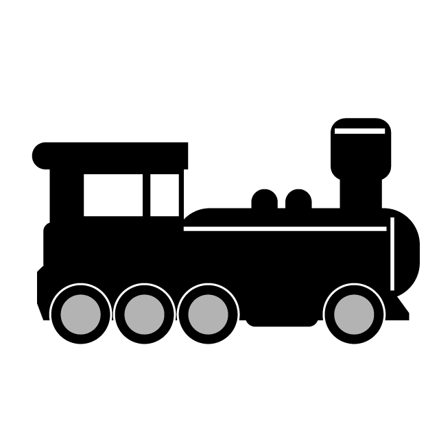 汽車 蒸気機関車 アイコン イラスト フリー素材 背景透明