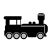 Train ｜ Steam locomotive ――Icon ｜ Illustration ｜ Free material ｜ Transparent background