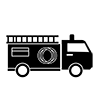 Fire engine --Icon ｜ Illustration ｜ Free material ｜ Transparent background