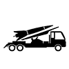 Vehicles with anti-aircraft missiles-Icons | Illustrations | Free materials | Transparent background