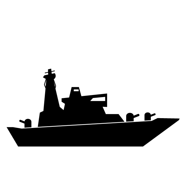 巡視船 - クリップアート / イラスト / 無料 / アイコン / シンボル / シルエット/マーク / 背景透明