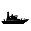 Patrol boat --Icon ｜ Illustration ｜ Free material ｜ Transparent background