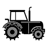 Tractor-Icon ｜ Illustration ｜ Free material ｜ Transparent background