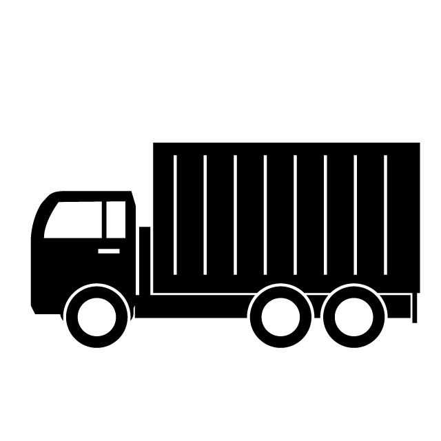 トラック｜荷物 - クリップアート / イラスト / 無料 / アイコン / シンボル / シルエット/マーク / 背景透明