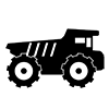 Dump truck ｜ Heavy equipment ｜ Construction site --Icon ｜ Illustration ｜ Free material ｜ Transparent background