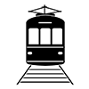 Tram --Icon ｜ Illustration ｜ Free material ｜ Transparent background