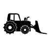 Tractor ｜ Bulldozer --Icon ｜ Illustration ｜ Free material ｜ Transparent background