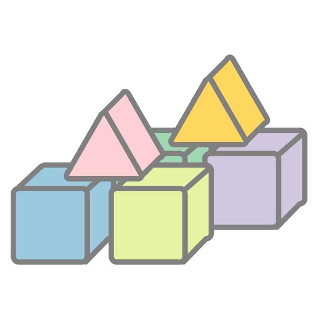 積み木｜ブロック - 挿絵 / クリップアート / 無料 / 家電 / 乗り物 / 動物 / 家具 / イラスト / ダウンロード