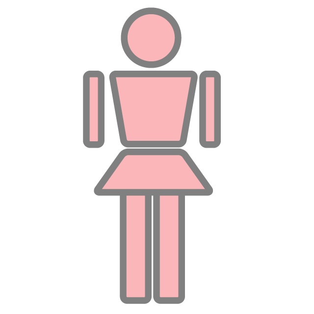 トイレ｜女性｜マーク - 挿絵 / クリップアート / 無料 / 家電 / 乗り物 / 動物 / 家具 / イラスト / ダウンロード