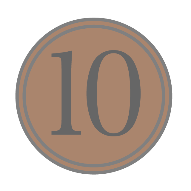 10円｜お金 - 挿絵 / クリップアート / 無料 / 家電 / 乗り物 / 動物 / 家具 / イラスト / ダウンロード