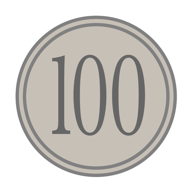 100円｜お金 - 挿絵 / クリップアート / 無料 / 家電 / 乗り物 / 動物 / 家具 / イラスト / ダウンロード