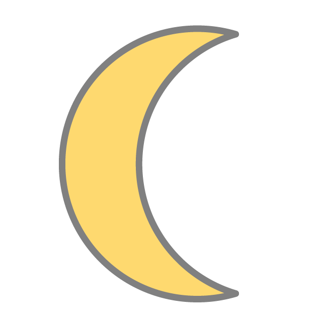 月｜三日月 - 挿絵 / クリップアート / 無料 / 家電 / 乗り物 / 動物 / 家具 / イラスト / ダウンロード