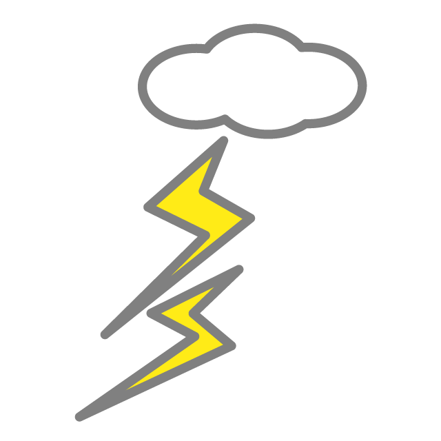 雷｜雷雨 - 挿絵 / クリップアート / 無料 / 家電 / 乗り物 / 動物 / 家具 / イラスト / ダウンロード