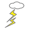 雷｜雷雨 - クリップアート｜イラスト｜フリー素材