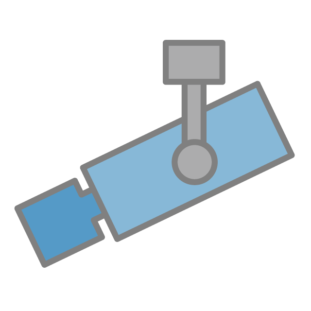 監視カメラ｜防犯 - 挿絵 / クリップアート / 無料 / 家電 / 乗り物 / 動物 / 家具 / イラスト / ダウンロード