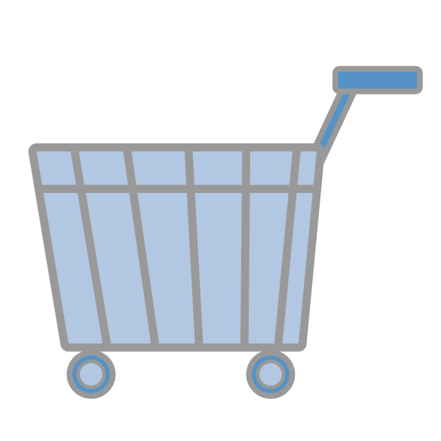 カート｜カゴ｜ショッピング - 挿絵 / クリップアート / 無料 / 家電 / 乗り物 / 動物 / 家具 / イラスト / ダウンロード