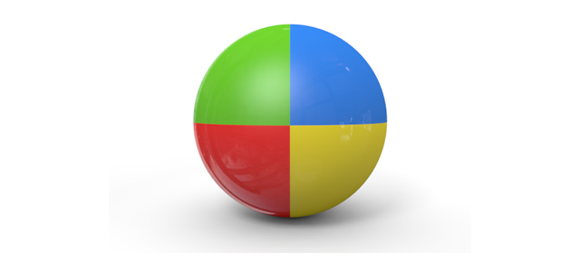 4色ボール - アイコン / 3Dレンダリング / イラスト / 無料 / ダウンロード / 商用使用OK