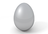 Silver Egg --Icon ｜ 3D ｜ Free Illustration Material