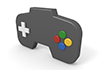 Game controller --Icon ｜ 3D ｜ Free illustration material