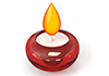 Candlelight-Icon ｜ 3D ｜ Free Illustration Material