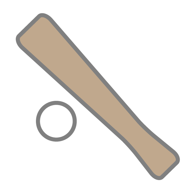 バット｜ボール - 挿絵 / クリップアート / 無料 / 家電 / 乗り物 / 動物 / 家具 / イラスト / ダウンロード