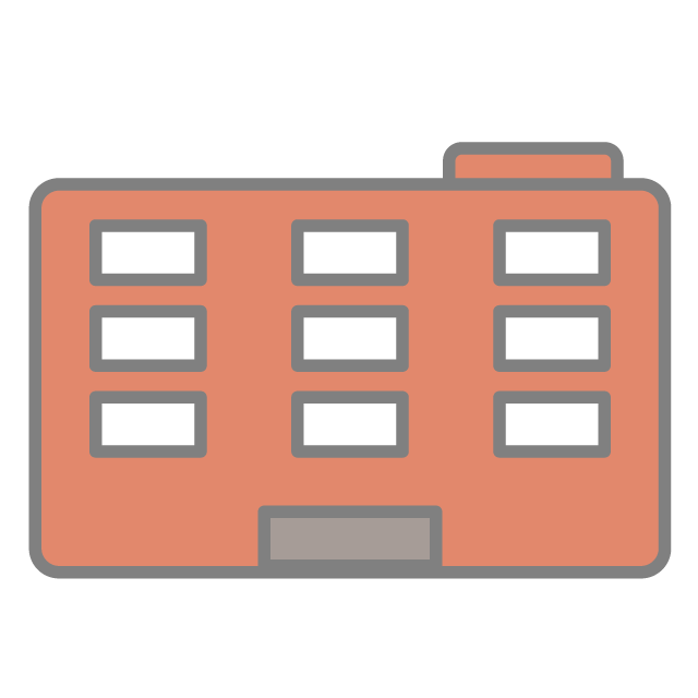 アパート｜住まい - 挿絵 / クリップアート / 無料 / 家電 / 乗り物 / 動物 / 家具 / イラスト / ダウンロード