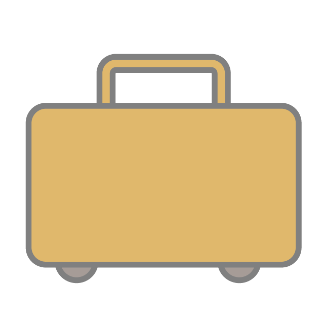 旅行鞄｜スーツケース - 挿絵 / クリップアート / 無料 / 家電 / 乗り物 / 動物 / 家具 / イラスト / ダウンロード