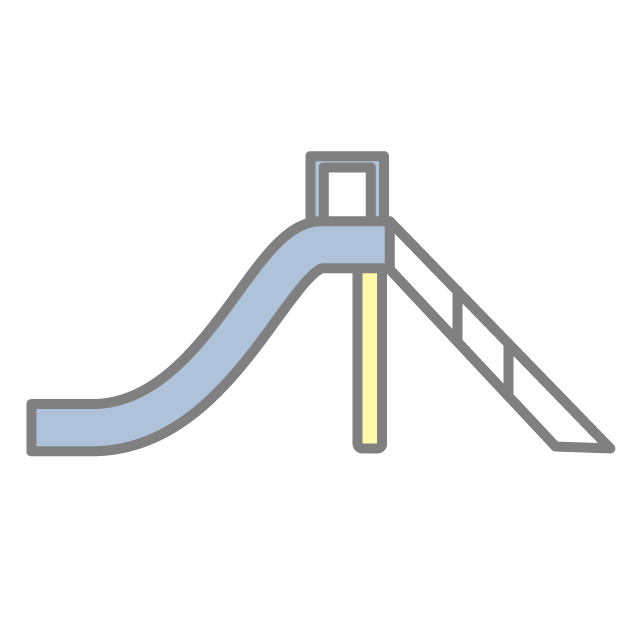 滑り台｜公園 - 挿絵 / クリップアート / 無料 / 家電 / 乗り物 / 動物 / 家具 / イラスト / ダウンロード