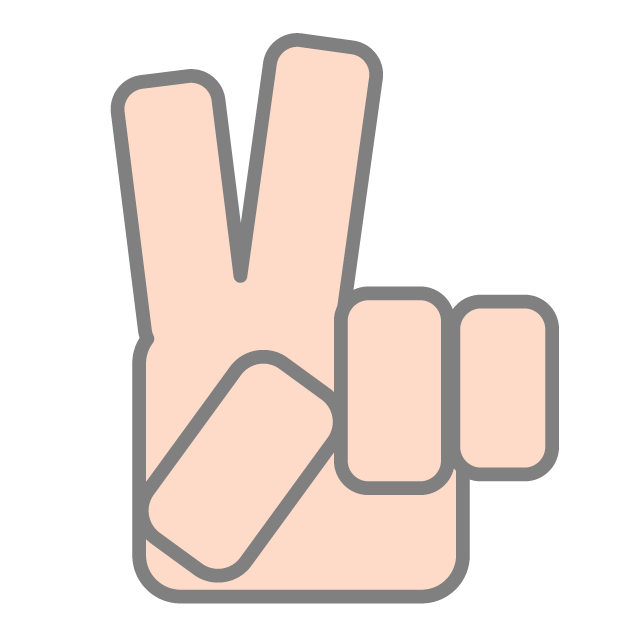 チョキ｜手｜ポーズ - 挿絵 / クリップアート / 無料 / 家電 / 乗り物 / 動物 / 家具 / イラスト / ダウンロード