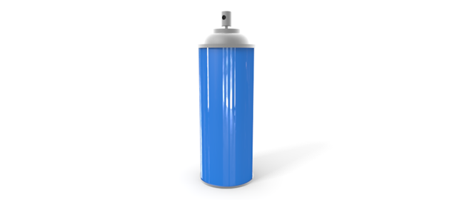 Blue Spray-Icon / 3D Rendering / Illustration / Free / Download / Commercial Use OK