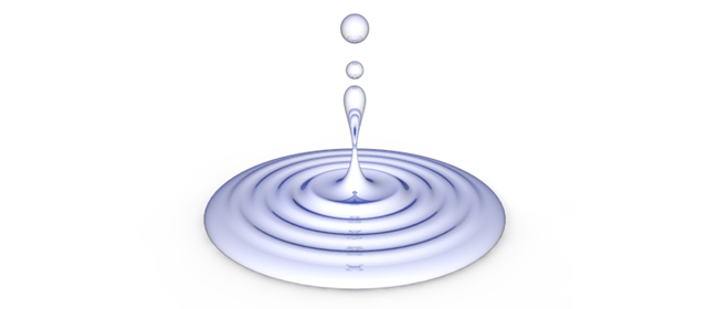 Natural water-icon / 3D rendering / illustration / free / download / commercial use OK