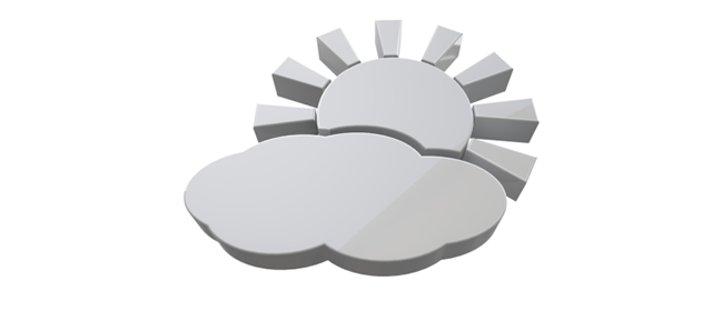 Sunny and sometimes cloudy-icon / 3D rendering / illustration / free / download / commercial use OK